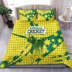 Australia Cricket Bedding Set Golden Southern Cross Stars Halftone Pattern Design