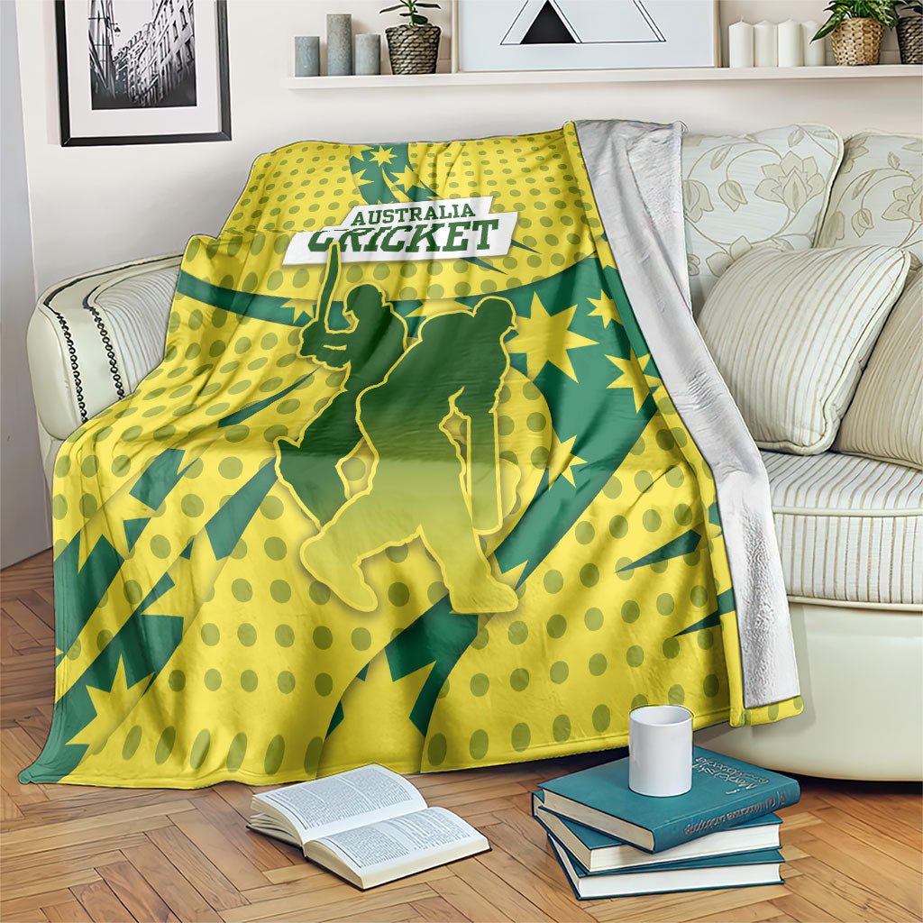 Australia Cricket Blanket Golden Southern Cross Stars Halftone Pattern Design