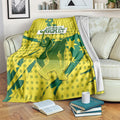 Australia Cricket Blanket Golden Southern Cross Stars Halftone Pattern Design