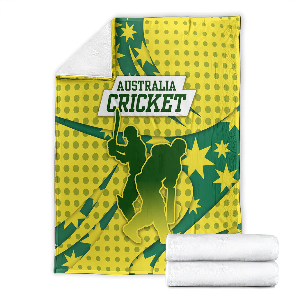 Australia Cricket Blanket Golden Southern Cross Stars Halftone Pattern Design