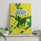 Australia Cricket Canvas Wall Art Golden Southern Cross Stars Halftone Pattern Design