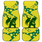 Australia Cricket Car Mats Golden Southern Cross Stars Halftone Pattern Design