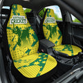 Australia Cricket Car Seat Cover Golden Southern Cross Stars Halftone Pattern Design