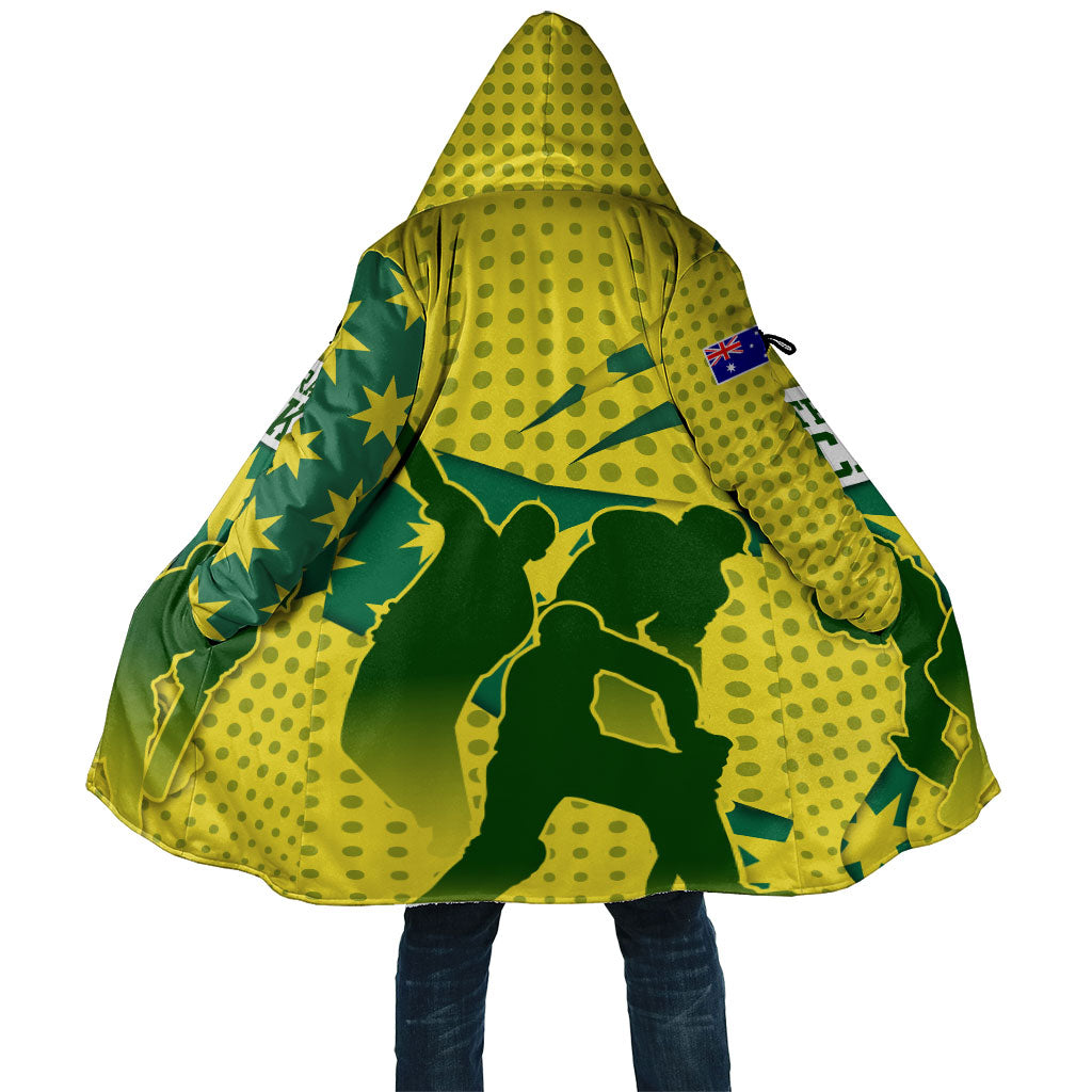 Australia Cricket Cloak Golden Southern Cross Stars Halftone Pattern Design