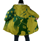 Australia Cricket Cloak Golden Southern Cross Stars Halftone Pattern Design