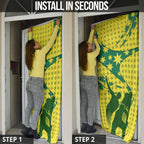 Australia Cricket Door Cover Golden Southern Cross Stars Halftone Pattern Design
