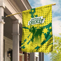 Australia Cricket Garden Flag Golden Southern Cross Stars Halftone Pattern Design