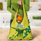 Australia Cricket Grocery Bag Golden Southern Cross Stars Halftone Pattern Design