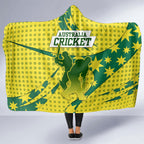 Australia Cricket Hooded Blanket Golden Southern Cross Stars Halftone Pattern Design