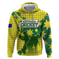 Australia Cricket Hoodie Golden Southern Cross Stars Halftone Pattern Design
