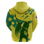 Australia Cricket Hoodie Golden Southern Cross Stars Halftone Pattern Design