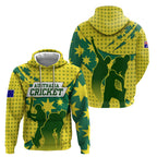 Australia Cricket Hoodie Golden Southern Cross Stars Halftone Pattern Design