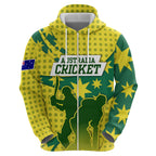 Australia Cricket Hoodie Golden Southern Cross Stars Halftone Pattern Design
