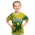 Australia Cricket Kid T Shirt Golden Southern Cross Stars Halftone Pattern Design