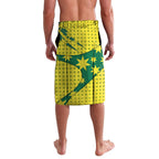 Australia Cricket Lavalava Golden Southern Cross Stars Halftone Pattern Design