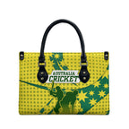 Australia Cricket Leather Bag Golden Southern Cross Stars Halftone Pattern Design