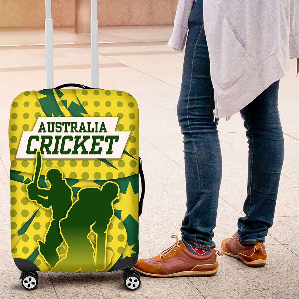 Australia Cricket Luggage Cover Golden Southern Cross Stars Halftone Pattern Design
