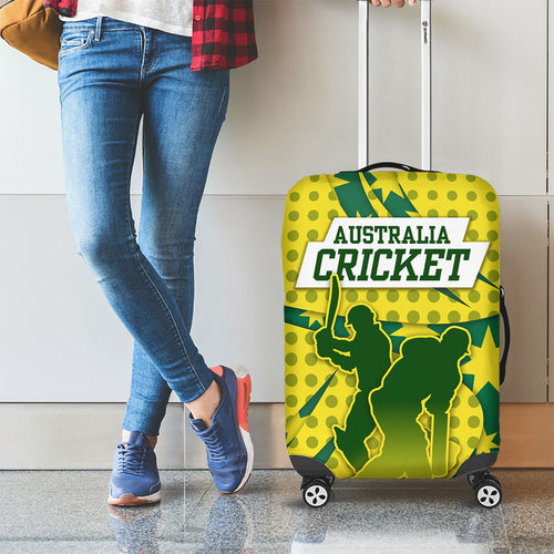 Australia Cricket Luggage Cover Golden Southern Cross Stars Halftone Pattern Design
