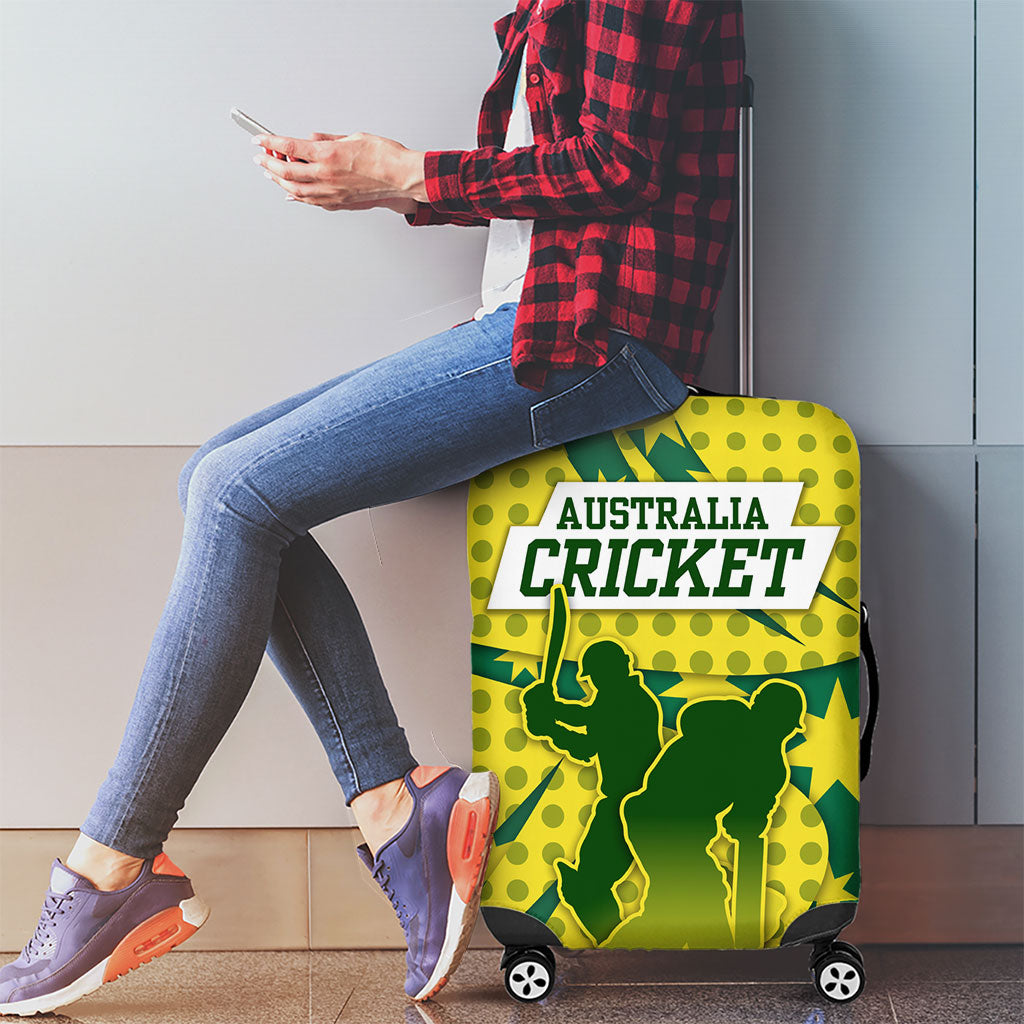 Australia Cricket Luggage Cover Golden Southern Cross Stars Halftone Pattern Design