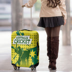 Australia Cricket Luggage Cover Golden Southern Cross Stars Halftone Pattern Design