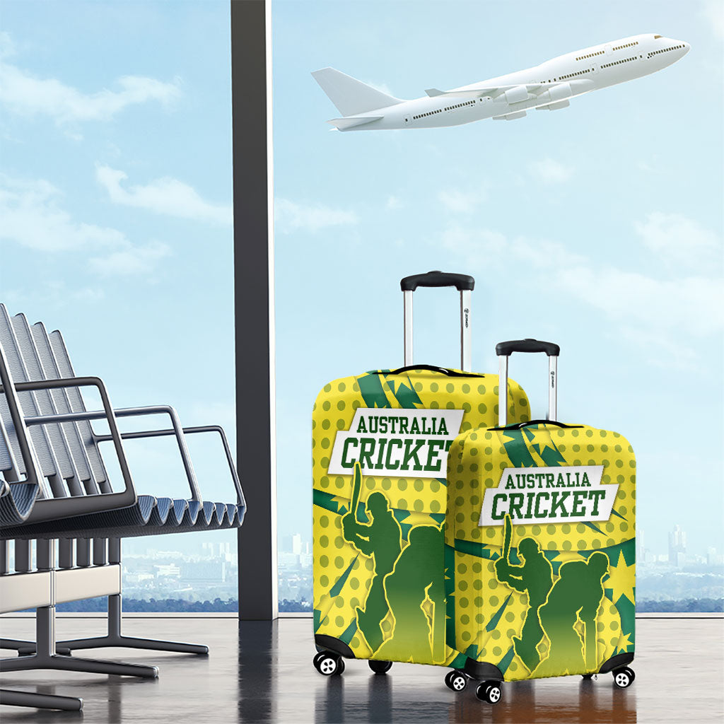 Australia Cricket Luggage Cover Golden Southern Cross Stars Halftone Pattern Design