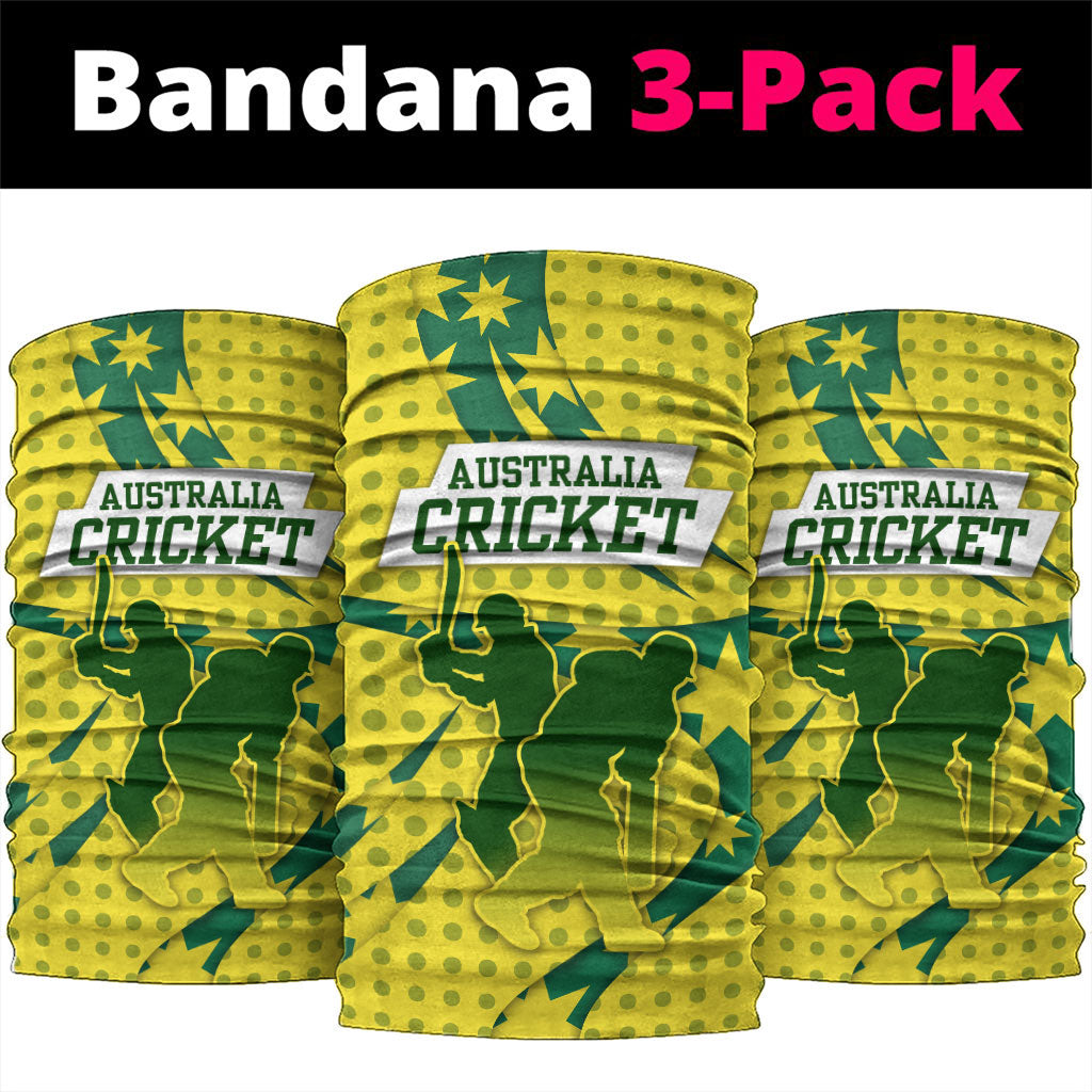 Australia Cricket Neck Gaiter Golden Southern Cross Stars Halftone Pattern Design