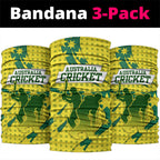 Australia Cricket Neck Gaiter Golden Southern Cross Stars Halftone Pattern Design
