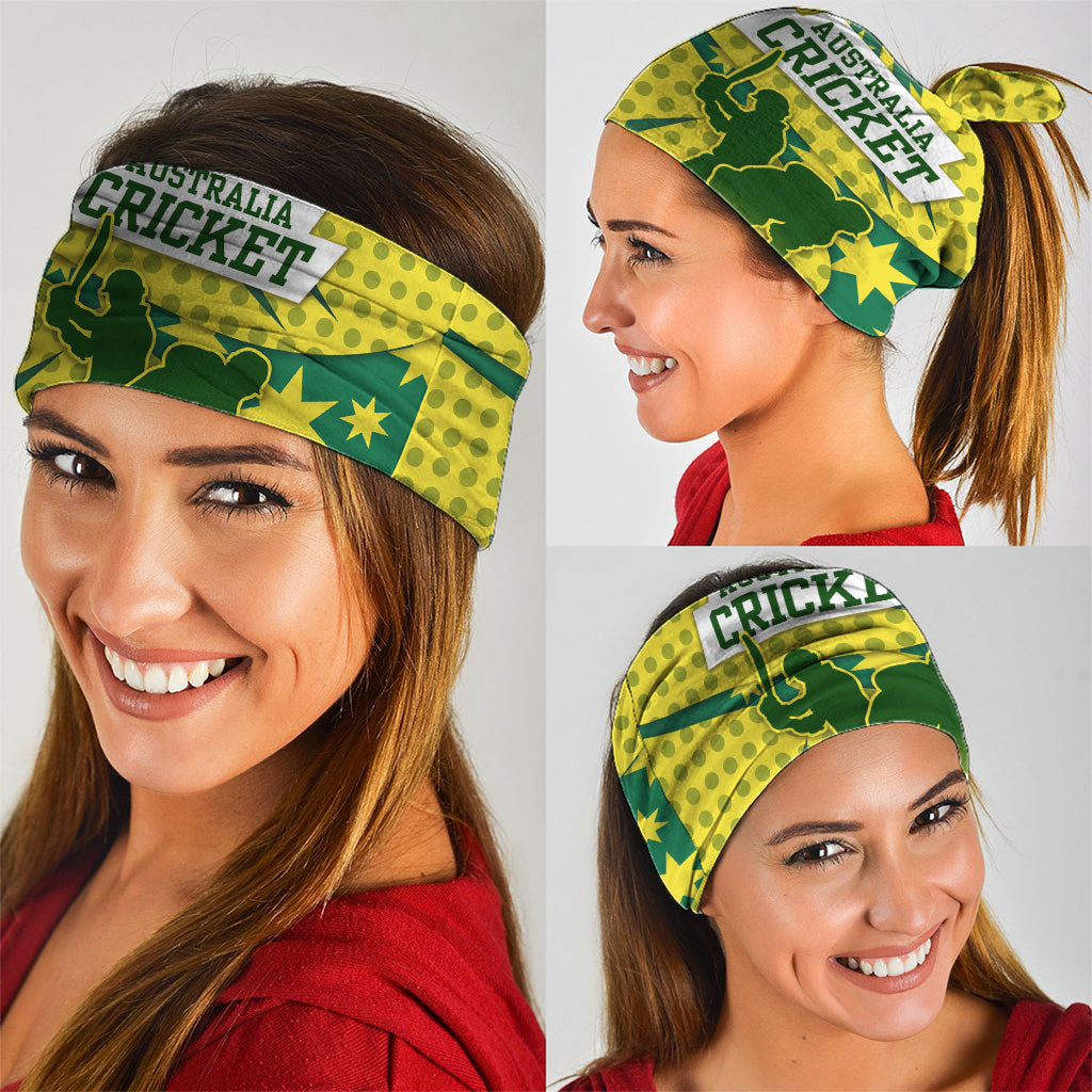 Australia Cricket Neck Gaiter Golden Southern Cross Stars Halftone Pattern Design
