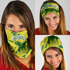 Australia Cricket Neck Gaiter Golden Southern Cross Stars Halftone Pattern Design