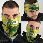 Australia Cricket Neck Gaiter Golden Southern Cross Stars Halftone Pattern Design