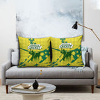 Australia Cricket Pillow Cover Golden Southern Cross Stars Halftone Pattern Design