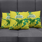 Australia Cricket Pillow Cover Golden Southern Cross Stars Halftone Pattern Design