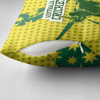 Australia Cricket Pillow Cover Golden Southern Cross Stars Halftone Pattern Design