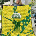 Australia Cricket Quilt Golden Southern Cross Stars Halftone Pattern Design