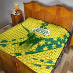 Australia Cricket Quilt Golden Southern Cross Stars Halftone Pattern Design