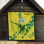 Australia Cricket Quilt Golden Southern Cross Stars Halftone Pattern Design