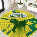 Australia Cricket Round Carpet Golden Southern Cross Stars Halftone Pattern Design