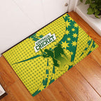 Australia Cricket Rubber Doormat Golden Southern Cross Stars Halftone Pattern Design