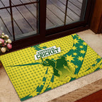 Australia Cricket Rubber Doormat Golden Southern Cross Stars Halftone Pattern Design