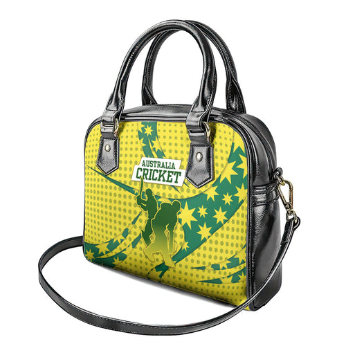 Australia Cricket Shoulder Handbag Golden Southern Cross Stars Halftone Pattern Design