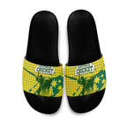 Australia Cricket Slide Sandals Golden Southern Cross Stars Halftone Pattern Design