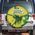 Australia Cricket Spare Tire Cover Golden Southern Cross Stars Halftone Pattern Design