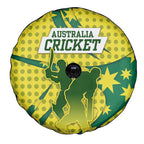 Australia Cricket Spare Tire Cover Golden Southern Cross Stars Halftone Pattern Design