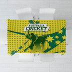 Australia Cricket Tablecloth Golden Southern Cross Stars Halftone Pattern Design