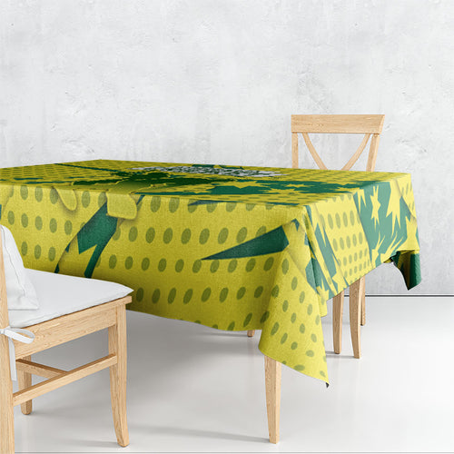 Australia Cricket Tablecloth Golden Southern Cross Stars Halftone Pattern Design