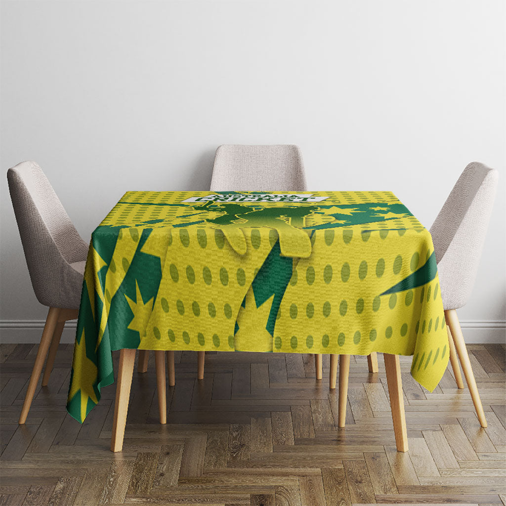 Australia Cricket Tablecloth Golden Southern Cross Stars Halftone Pattern Design