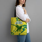 Australia Cricket Tote Bag Golden Southern Cross Stars Halftone Pattern Design