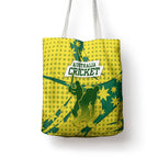 Australia Cricket Tote Bag Golden Southern Cross Stars Halftone Pattern Design