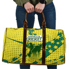Australia Cricket Travel Bag Golden Southern Cross Stars Halftone Pattern Design