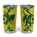Australia Cricket Tumbler Cup Golden Southern Cross Stars Halftone Pattern Design
